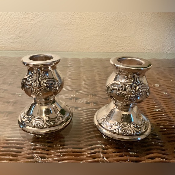 1940’s Wallace Silversmiths Candle Holders - Picture 3 of 9